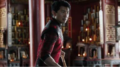 Canadian Chinese actor Simu Liu in Marvel superhero film Shang-Chi and the Legend of the Ten Rings