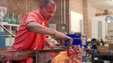 Chris Day's glass art career started just three years ago