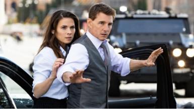 Tom Cruise in a still from Mission: Impossible 7