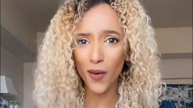 Screenshot of British sprinter Laviai Nielsen's Q-and-A style TikTok