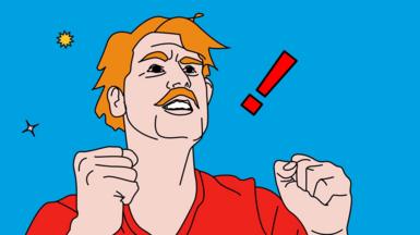 Man shouting