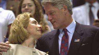 Bill and Hillary Clinton pictured in 1996 at the Atlanta Games