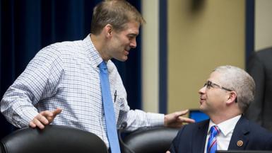 Jim Jordan (left) and Patrick McHenry (right)