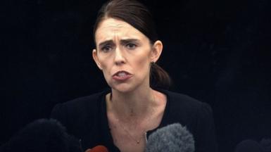 New Zealand Prime Minister Jacinda Ardern speaks to journalists during a press conference at the Justice Precinct in Christchurch on March 20, 2019.