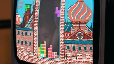 Screenshot from video game Tetris