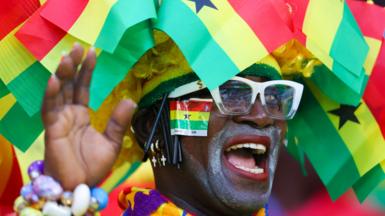 A Ghanaian football fan in Qatar