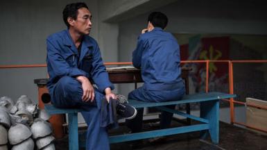Workers from a factory near North Korea's border with China