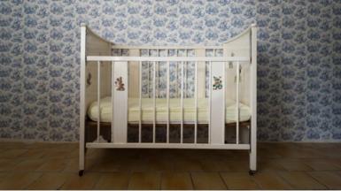 Empty baby crib