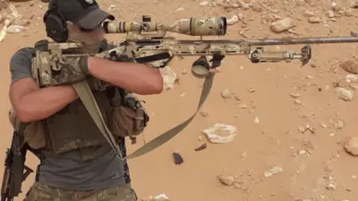 Снайпер ЧВК "Вагнер" в пустыне