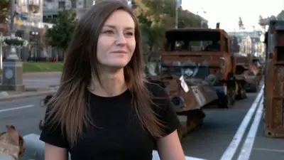 A young woman in Kyiv