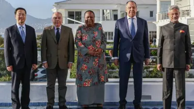 Kuva i bubamfu: Ma Zhaoxu, Mauro Vieira, Naledi Pandor, Sergei Lavrov na Subrahmanyam Jaishankar i Cape Town