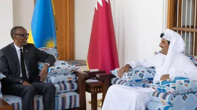 Kuwa kabiri Perezida Kagame yari i Doha aho yaganiriye n'umutegetsi w'ikirenga w'iki gihugu Tamim bin Hamad Al-Thani.