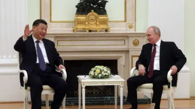 China's President Xi Jinping with Russian President Vladimir Putin