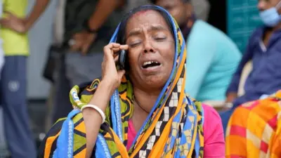 keluarga korban kecelakaan kereta india