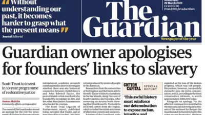 Guardian gazetesinin bugünkü manşet haberi