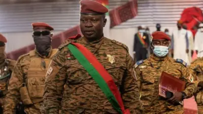Le lieutenant-colonel Paul-Henri Sandaogo Damiba, ancien président du Burkina Faso.