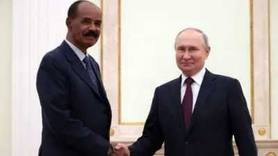 ፕሬዝዳንት ኢሳያስ አፈወርቂ እና ፕሬዝዳንት ቭላድሚር ፑቲን