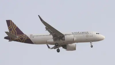 Vistara Flight arrives at Indira Gandhi International Airport in New Delhi, India