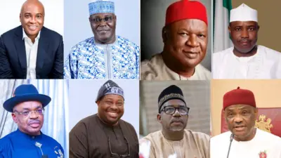 Some of di 2023 presidential aspirants for PDP