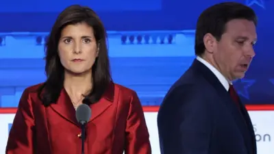 Nikki Haley and Ron DeSantis at debate