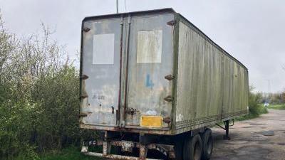 The abandoned lorry trailer
