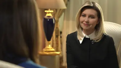 Елена Зеленская во время интервью Би-би-си