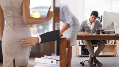 Sexual harassment at work - stock photo
