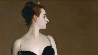 Detalle de "Madam X" de John Singer Sargent