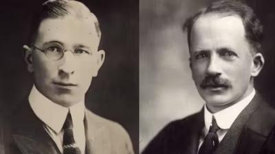 Frederick Banting y John Macleod. (Colección Fisher Insulin, Biblioteca de Libros Raros, Universidad de Toronto)