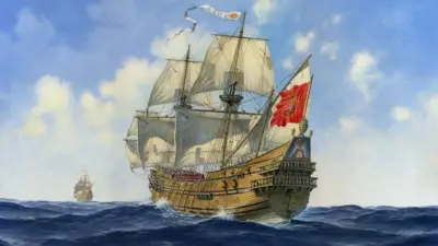 لوحة من السفينة الإسبانية نويسترا سينورا دي لاس مارافيلاس