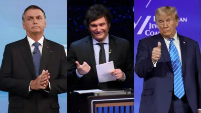 Jair Bolsonaro, Javier Milei y Donald Trump