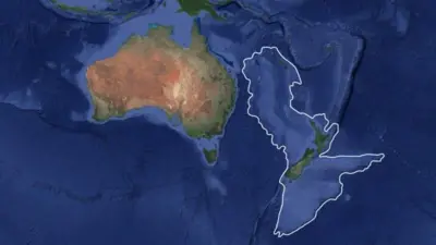 Zealandia mempunyai permukaan seluas lima juta km2.