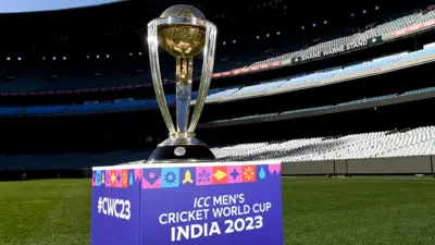 The Cricket World Cup trophy