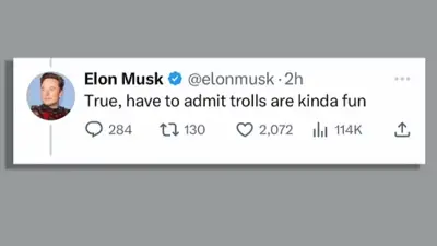 Tuíte de Elon Musk