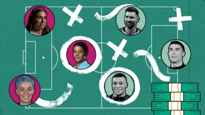 Gráfico sobre el dinero y el fútbol.