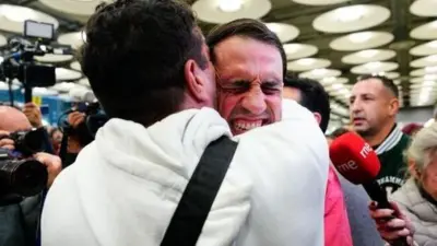 Sánchez a su llegada a Madrid.