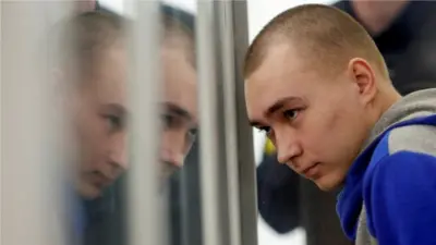 Vadim Shishimarin in court in Kyiv, 23 May