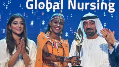 Anna Qabale Duba receives the award