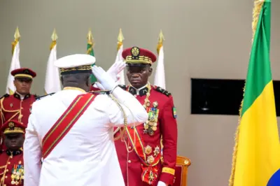 Le Général Brice Clotaire Oligui Nguema lors de sa prestation de serment