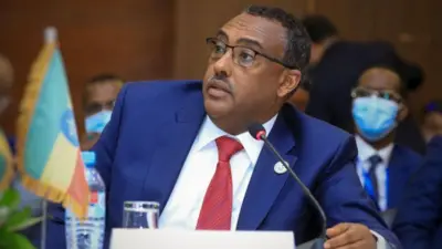 ምክትል ቀዳማይ ሚኒስተርን ሚኒስተር ጉዳያት ወጻኢን ኢትዮጵያ ደመቀ መኮነን