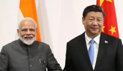 Perdana Menteri India Narendra Modi dan Presiden China Xi Jinping