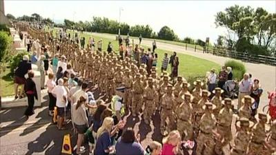 1st battalion Royal Gurkha rifles in Folkestone