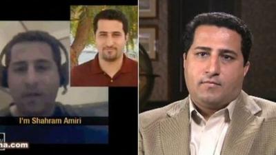 Conflicting videos have deepened the mystery as to Mr Amiri's whereabouts