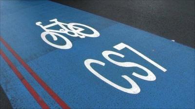 Cycle superhighway sign