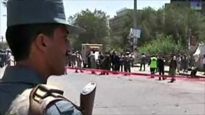 An Afghan soldier