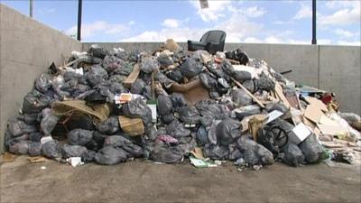 Rubbish pile in Colchester