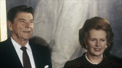 Margaret Thatcher and President Reagan