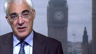 Shadow chancellor Alistair Darling