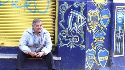 Boca Juniors colours in Buenos Aires