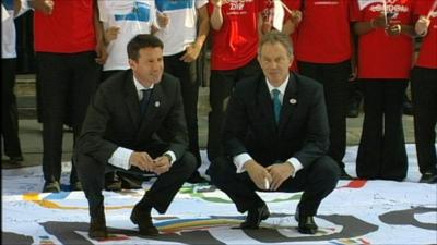 Tony Blair with Lord Seb Coe